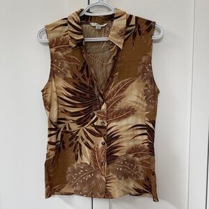 Vintage sleeveless button up